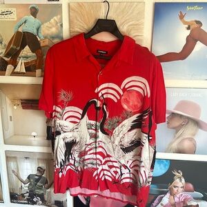 Express Camp Collar Rayon Shirt